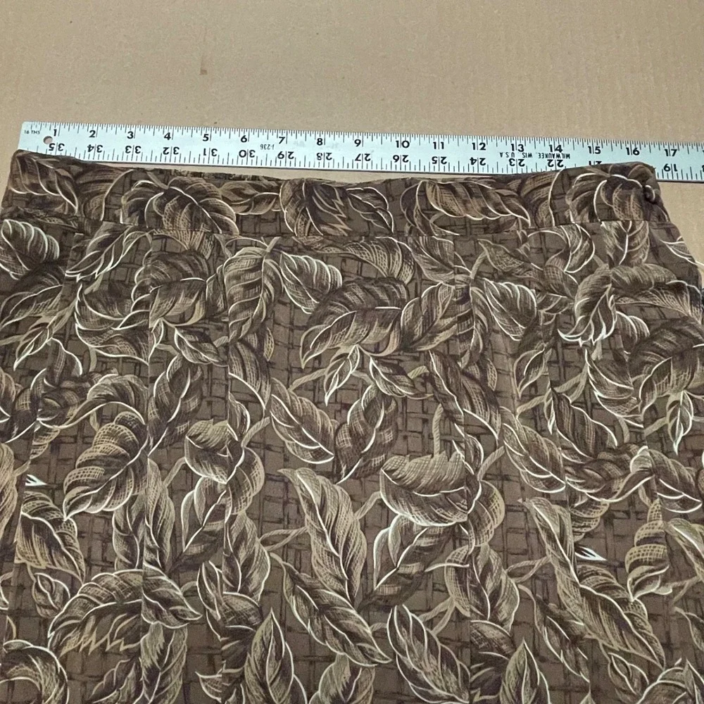 Vintage Sag Harbor 90s Y2K Black Floral Midi Skirt Button Up Women‎ Large